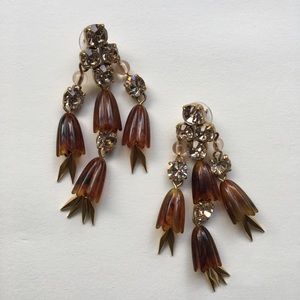 J.CREW tortoise shell acrylic chandelier earring